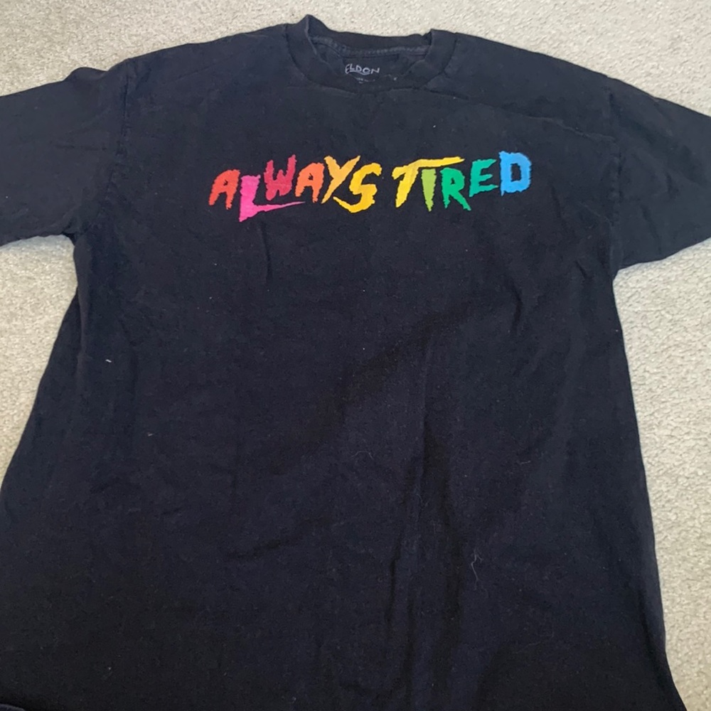 Always Tired Black tee L